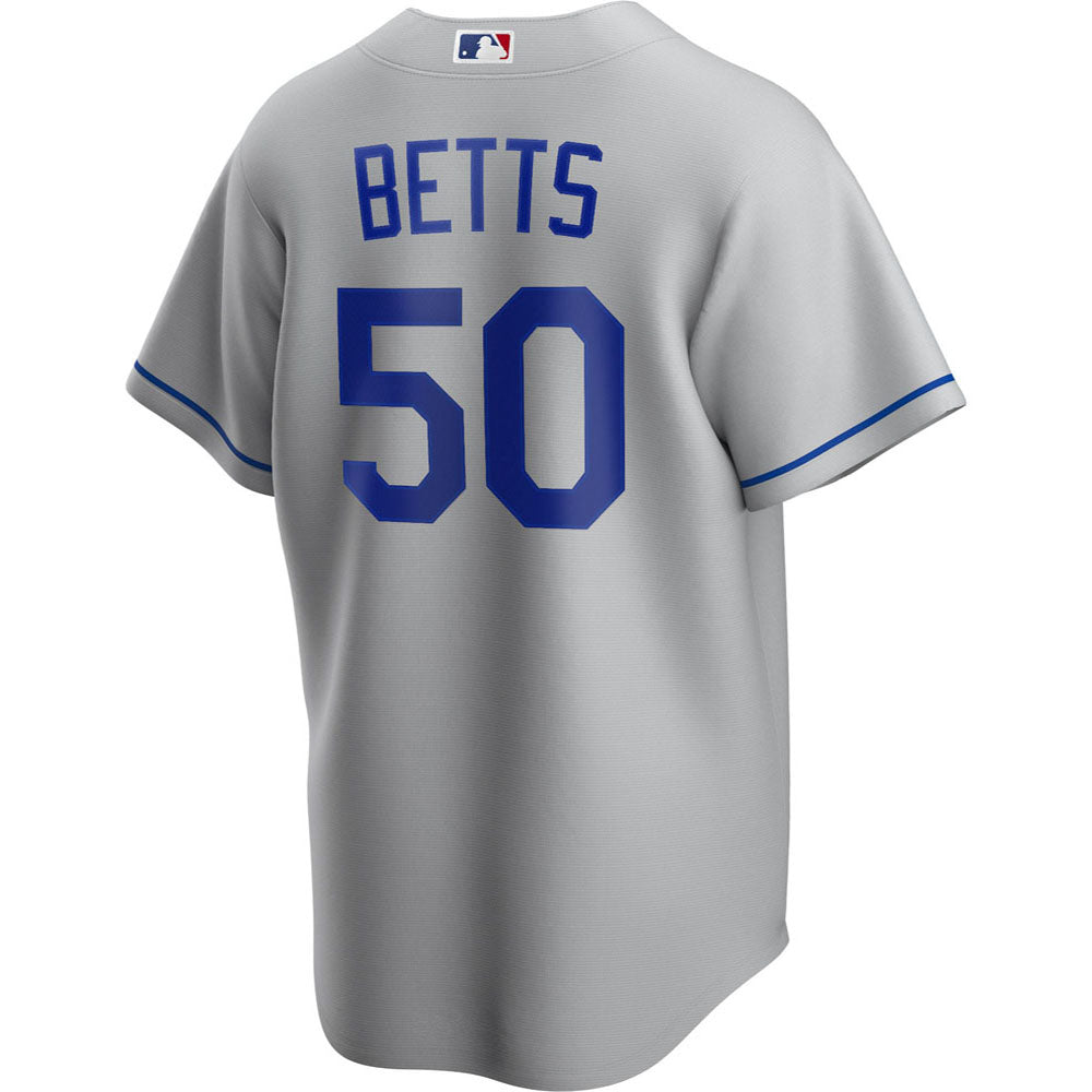 Mens Los Angeles Dodgers Mookie Betts Cool Base Replica Jersey Grey