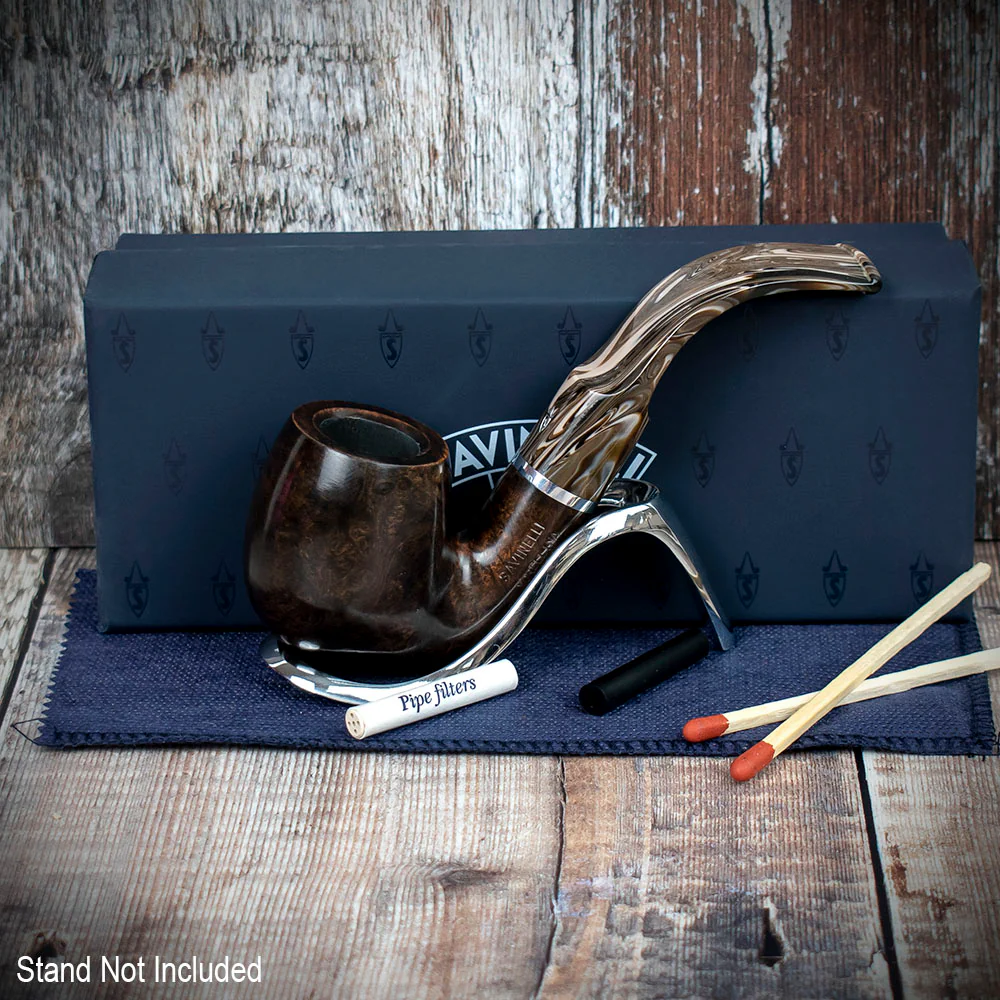Savinelli Morellina Smooth Brown 614S - 6mm Briar Pipe