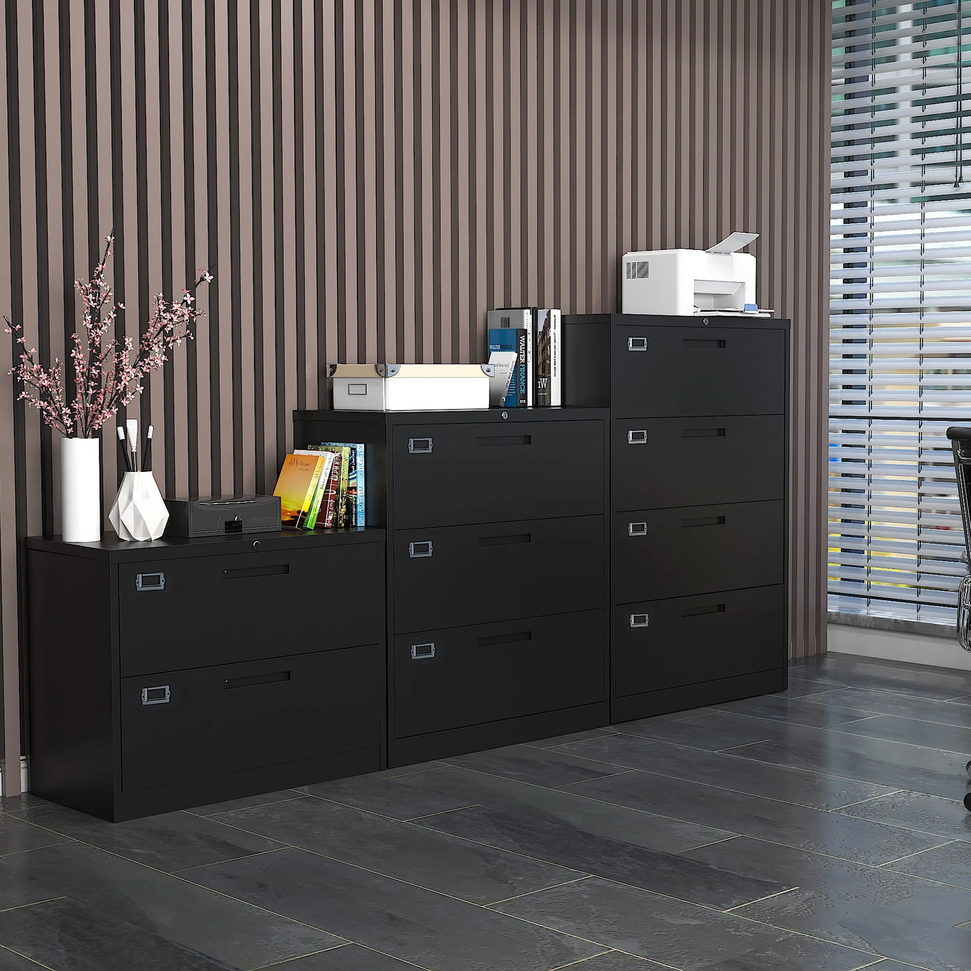 Fesbos Lateral File Cabinets with Lock,2 Drawer 36
