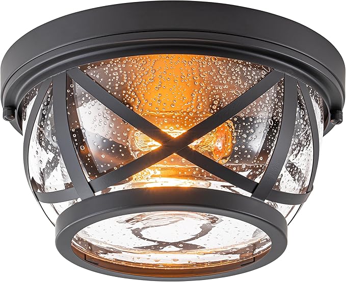 MELLOWWLITE Oil-rubbed Bronze Flush Mount Ceiling Light  Fixtures