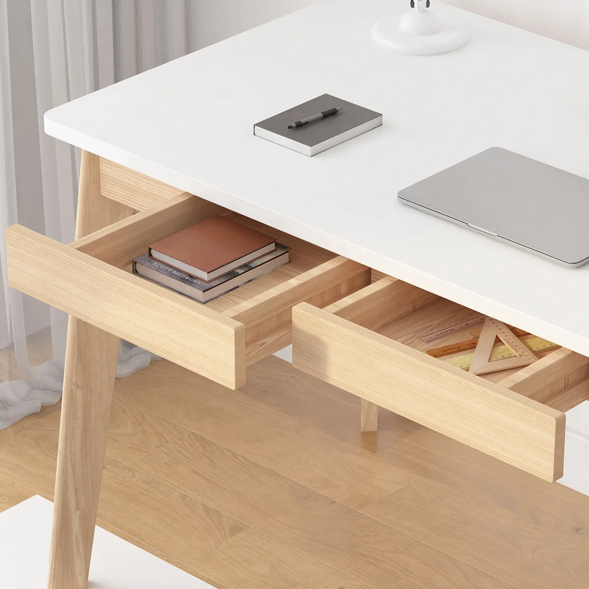 KULAGAGA Uptown Adult Lap Desks, Single Piece with Drawer, 21.7