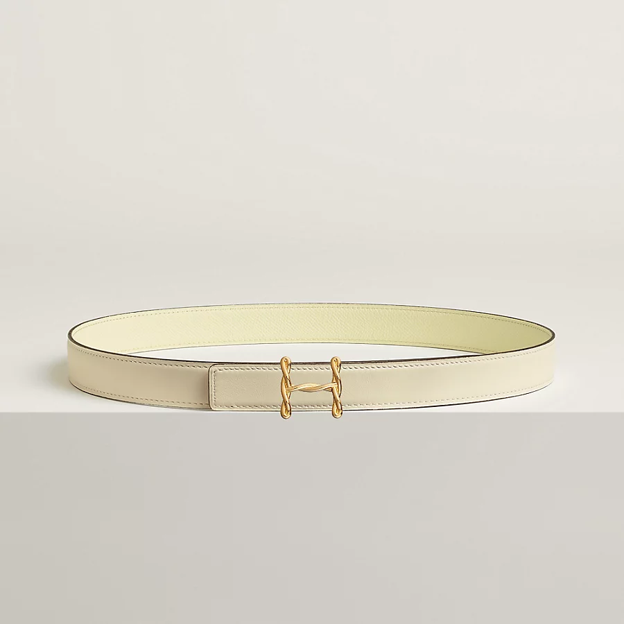 H Torsade belt buckle & Reversible leather strap 24 mm