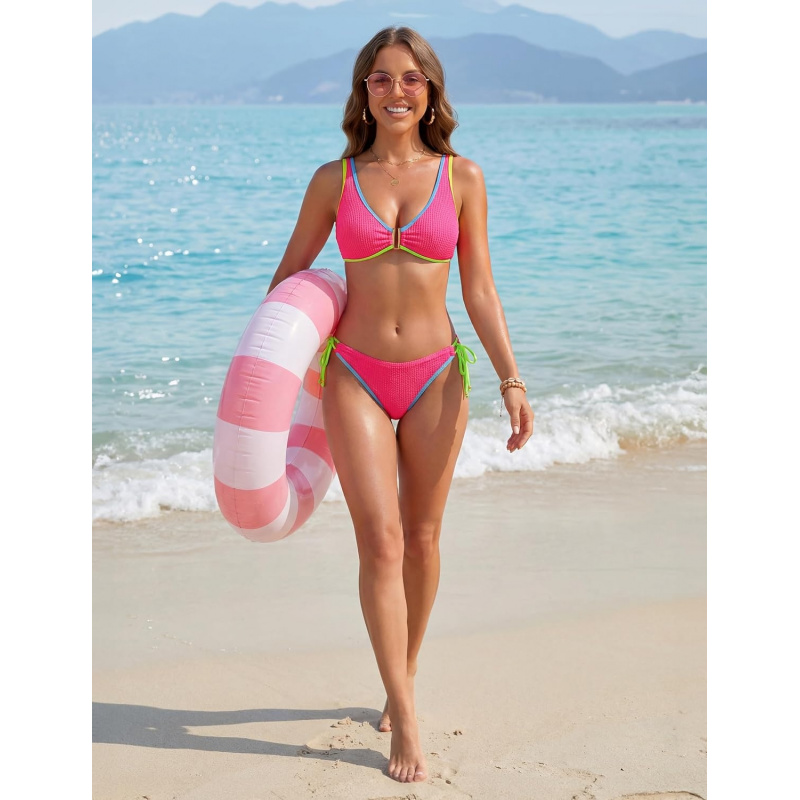 Women's Sexy Cheeky Bikini Set Textured