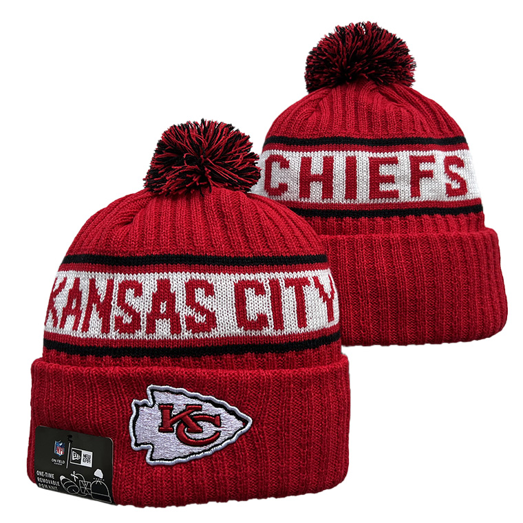 Men's  Kansas City Chiefs Repeat Cuffed Knit Hat with Pom
