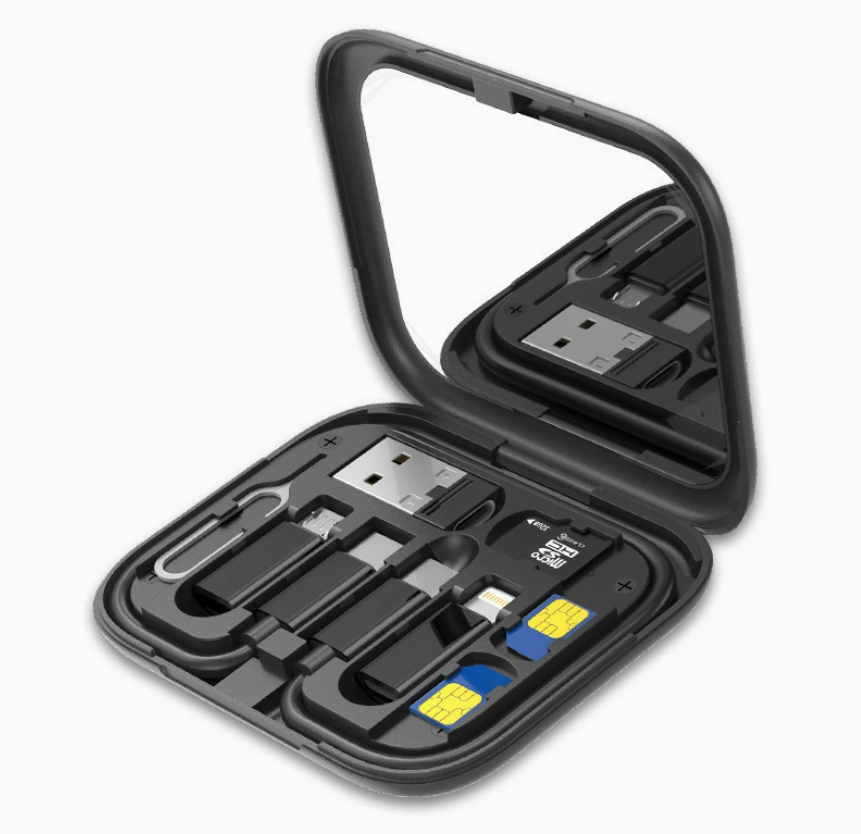 Multi-Functional Travel Cable & SIM Kit Box