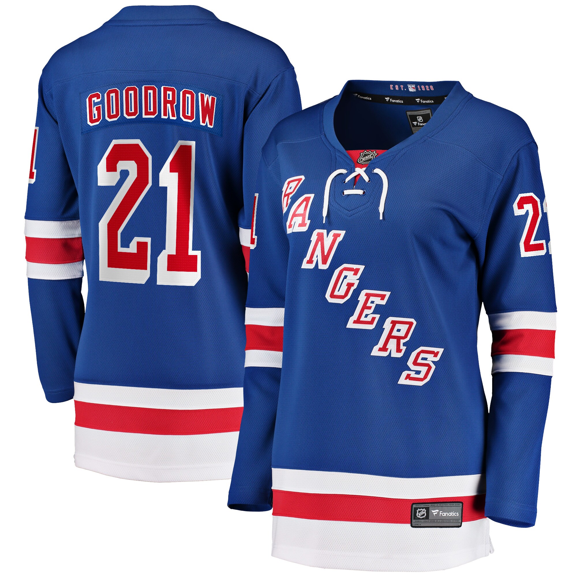 Barclay Goodrow New York Rangers Fanatics Women’s Home Breakaway   Jersey – Blue