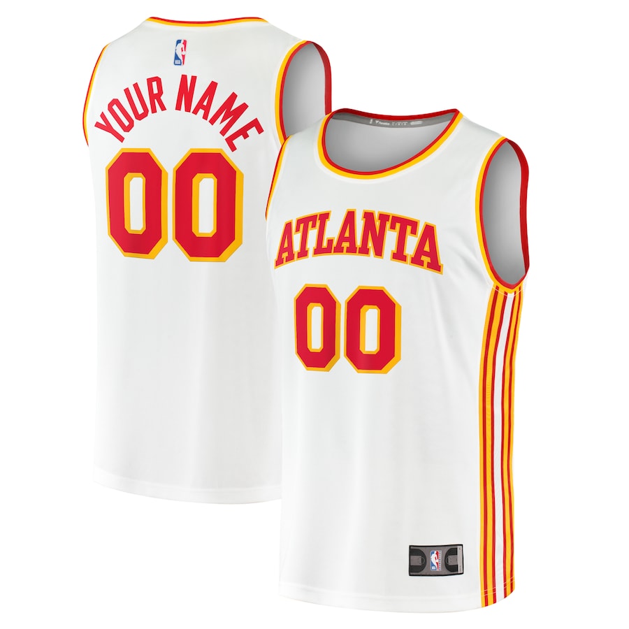 Youth Atlanta Hawks Fanatics White Fast Break Replica Custom Jersey - Association Edition