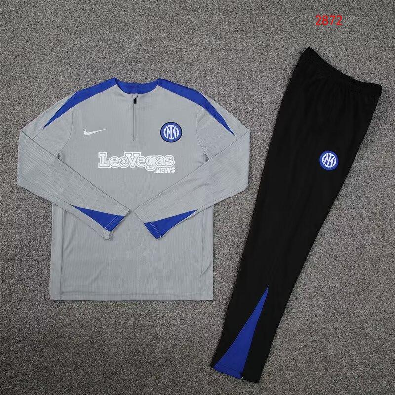 2024/25 Inter Milan gray half-pull training suit 1:1 Thai quality
