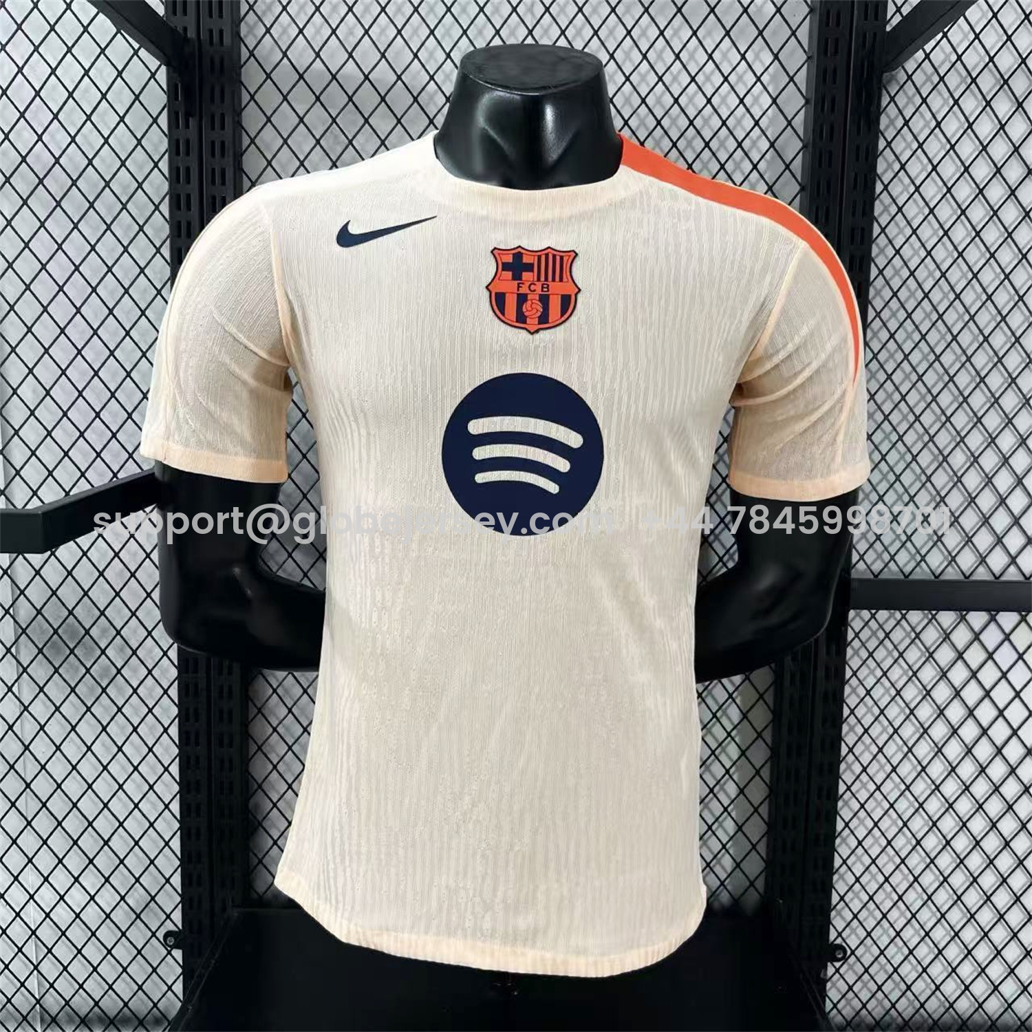 Barcelona 25-26 Beige Pre-Match Jersey - Player Version
