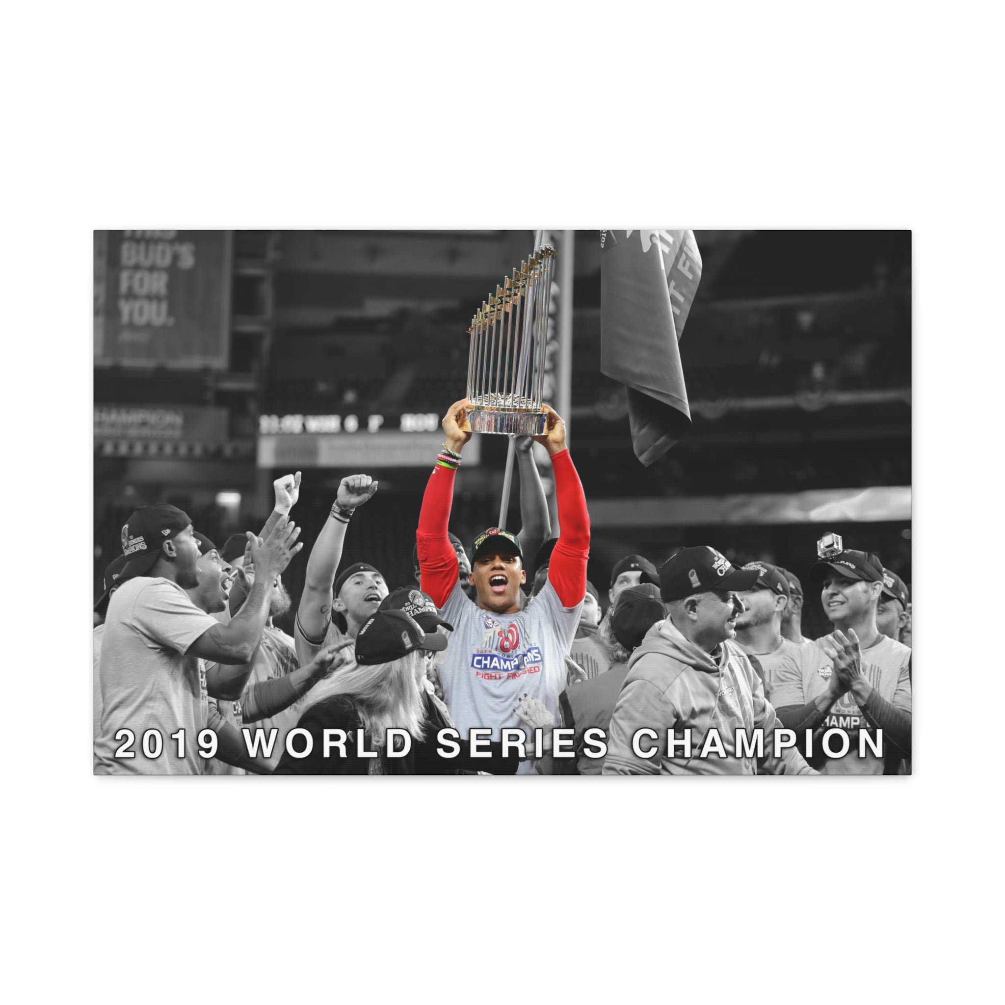 Juan Soto Washington Nationals 2019 World Series Champion Premium Wall Art Canvas Wrap