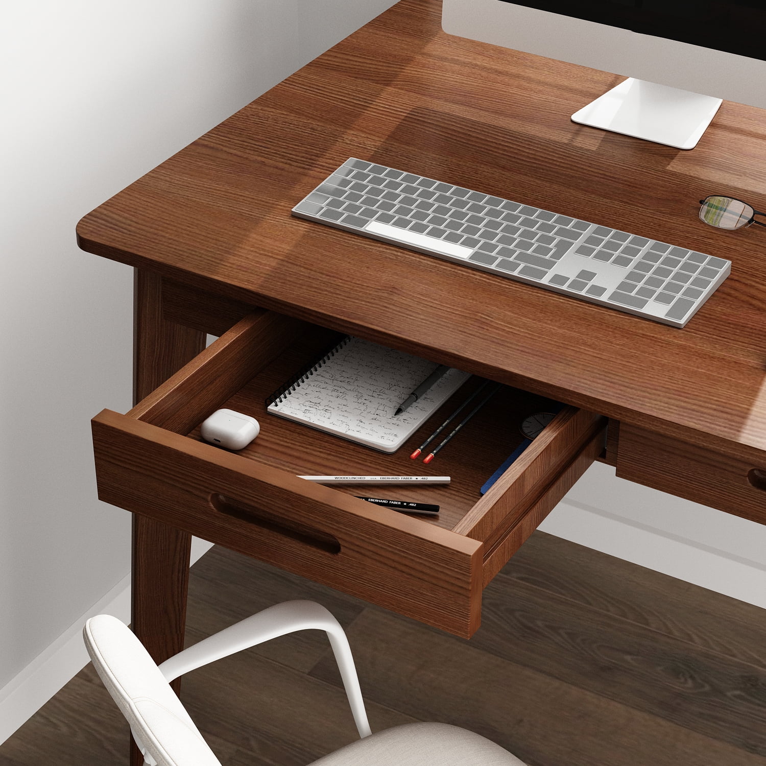 KULAGAGA Uptown Adult Lap Desks, Single Piece with Drawer, 21.7