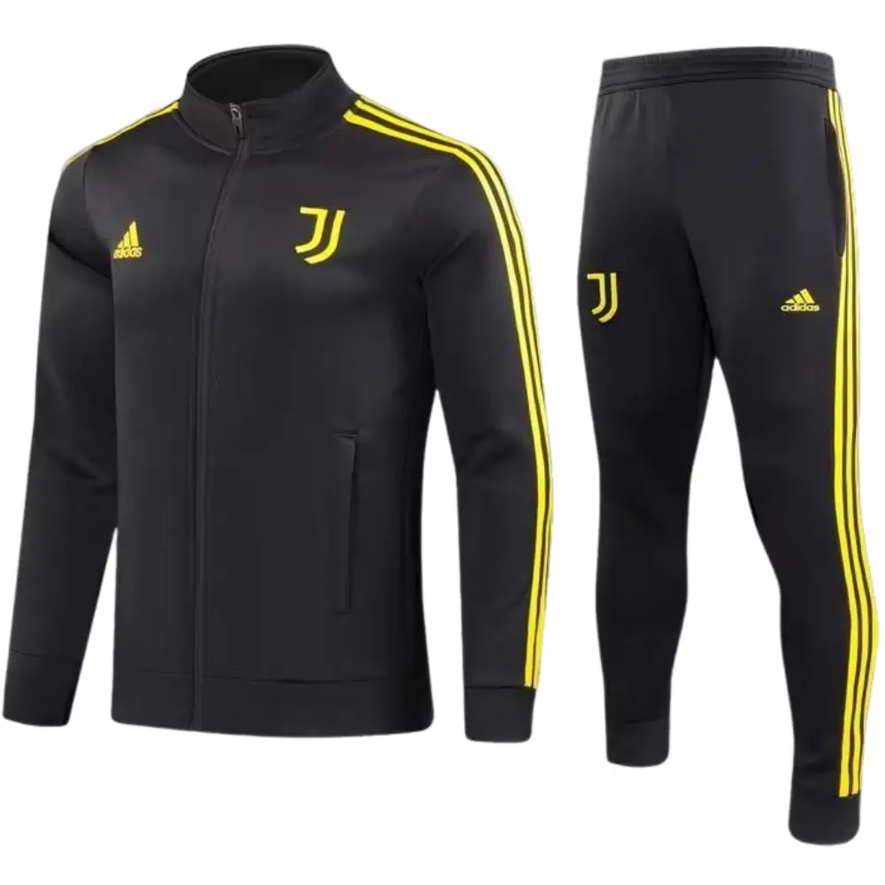 2023/2024 Juventus Long Zipped Jacket Black Football Shirt 1:1 Thai Quality Set