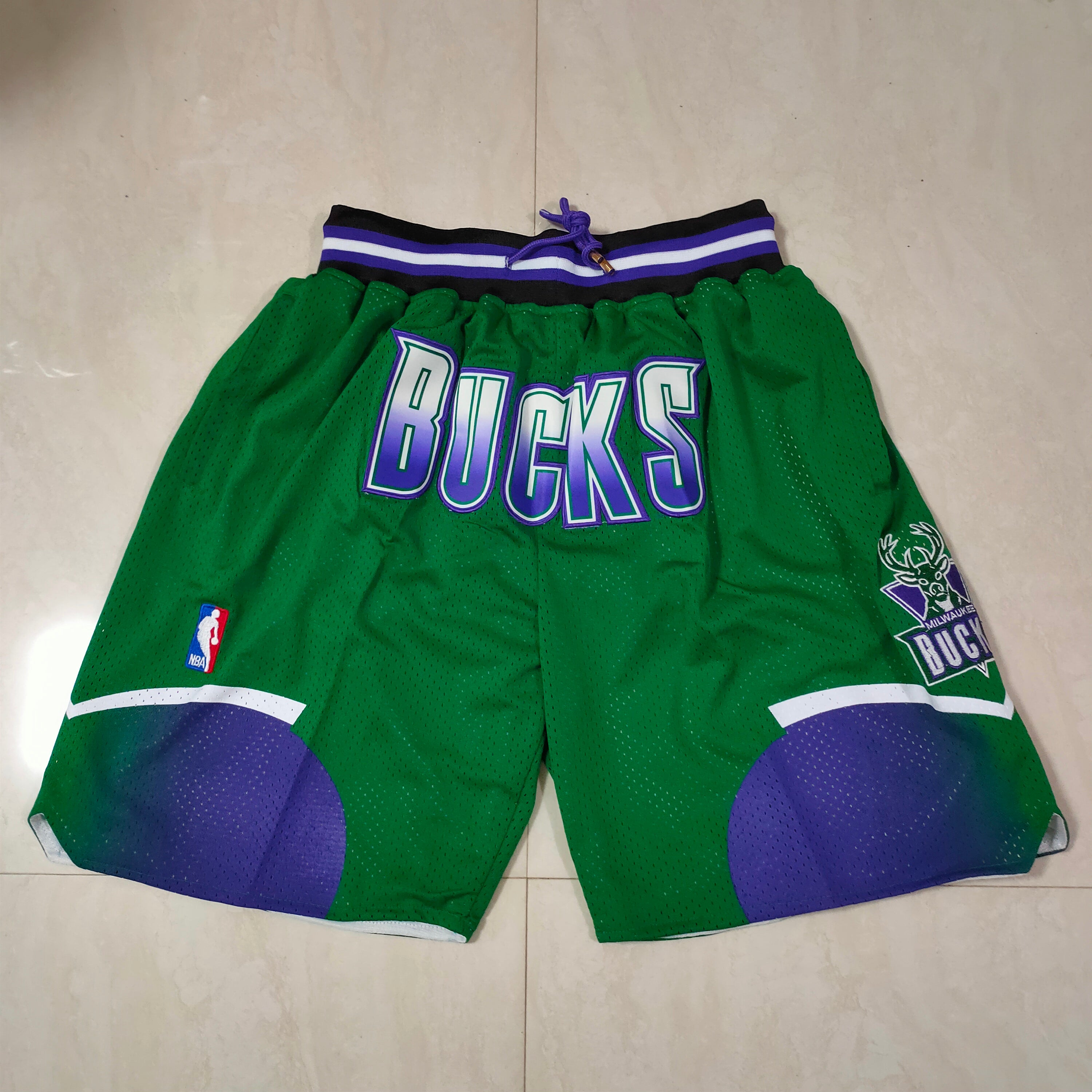 Milwaukee Bucks Green Juston Retro Pocket Shorts