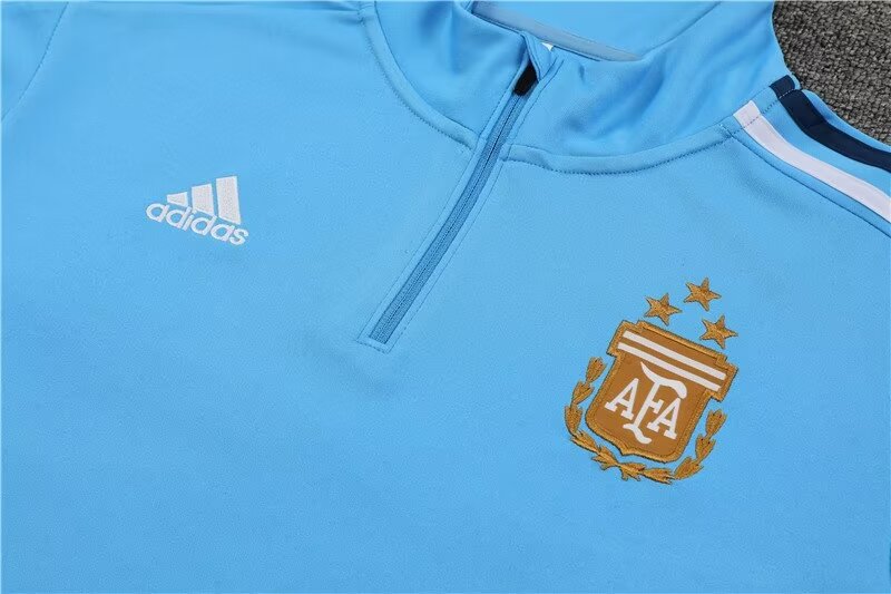 2023/2024 Argentina Half-length Training Wear Light Blue Suit
