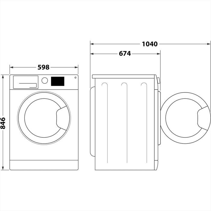 WHIRLPOOL - Asciugatrice C WD 96M GBS IT 9Kg classe A-Grigio