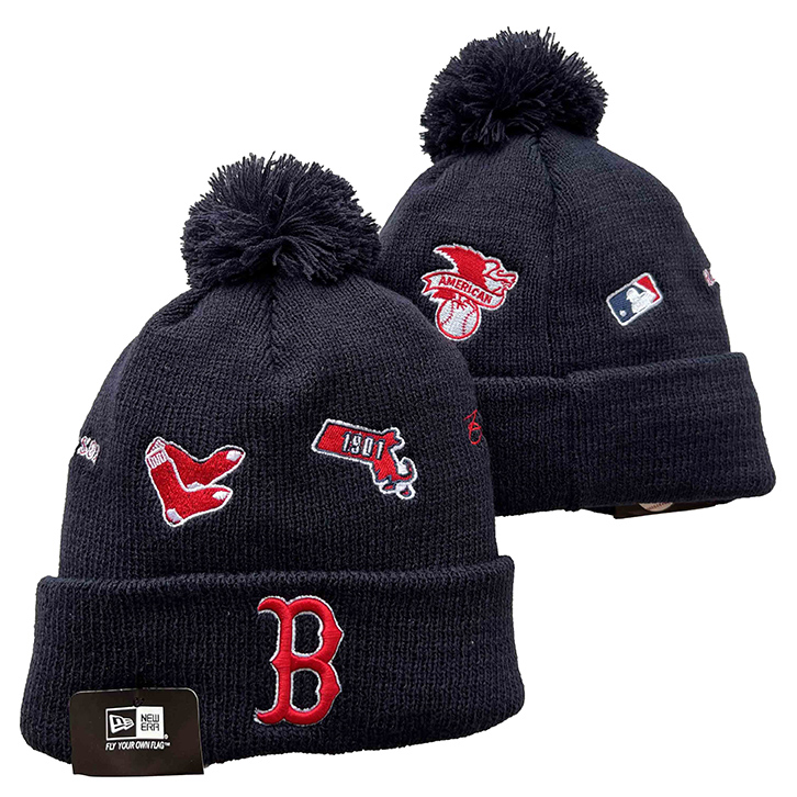 Boston Red Sox New Era Cuffed Knit Hat with Pom