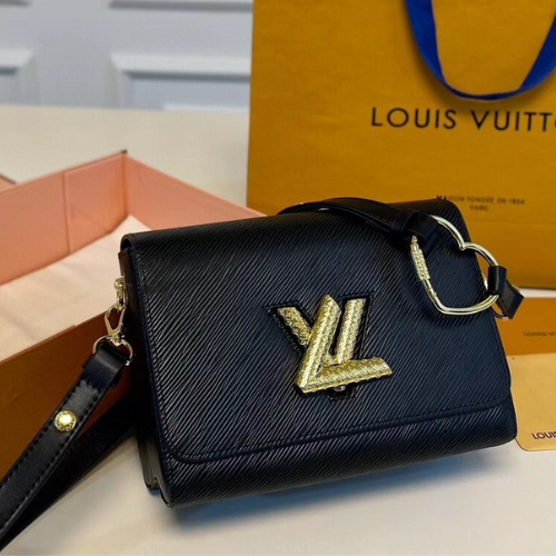Louis Vuitton Twist MM Black Gold 9.0 Inches