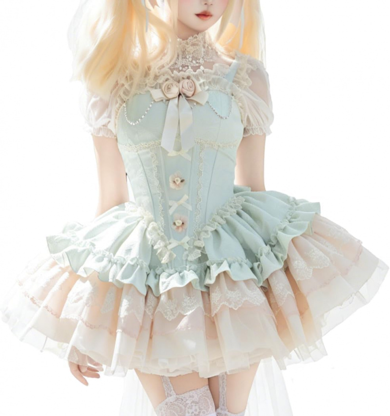 Sweet Lolita Princess Dress Ruffled Tea Party
