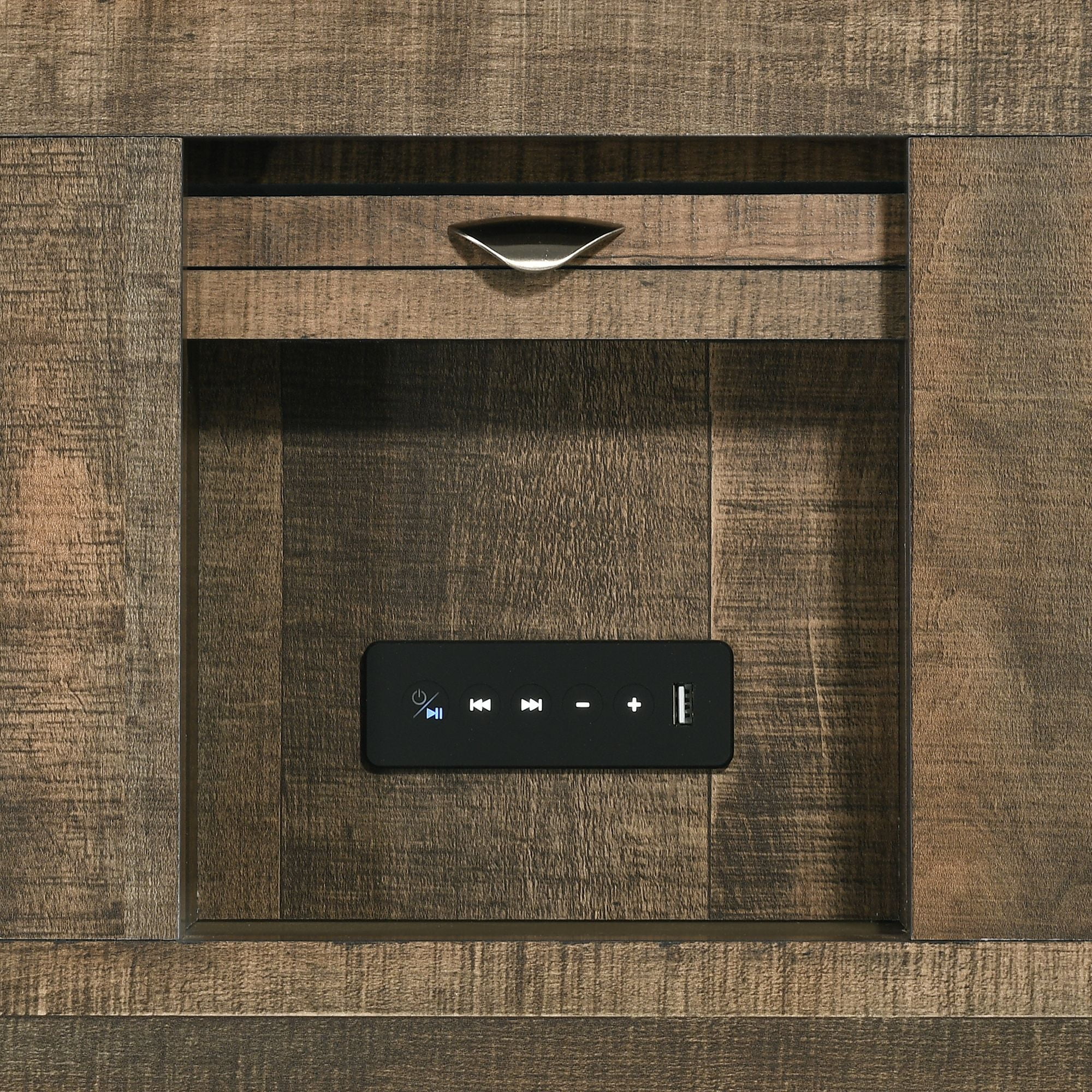 Beckett Queen Bookcase Panel 6PC Bedroom Set with Bluetooth