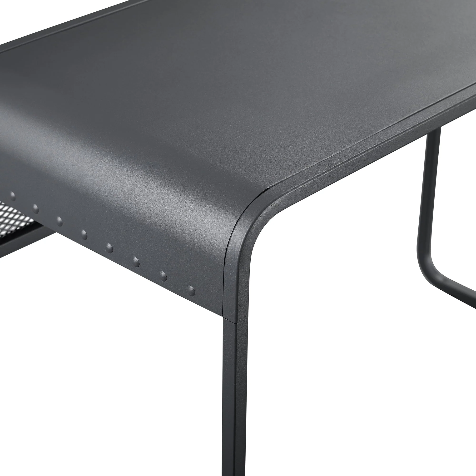 Ember Interiors Industrial Metal Desk, Gray