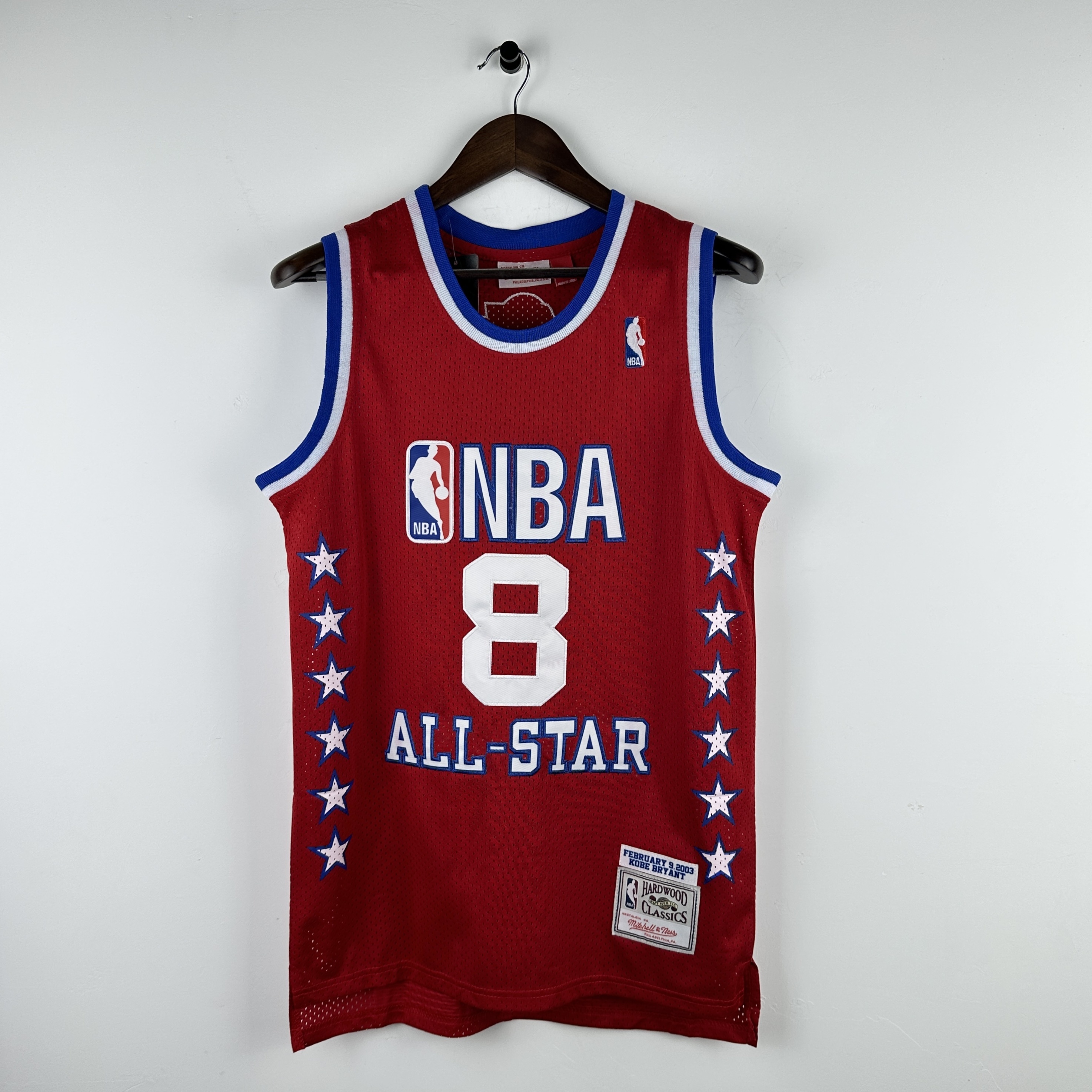 Embroidered MN Retro Jersey All-Star 2003 Season Red No. 8 Kobe