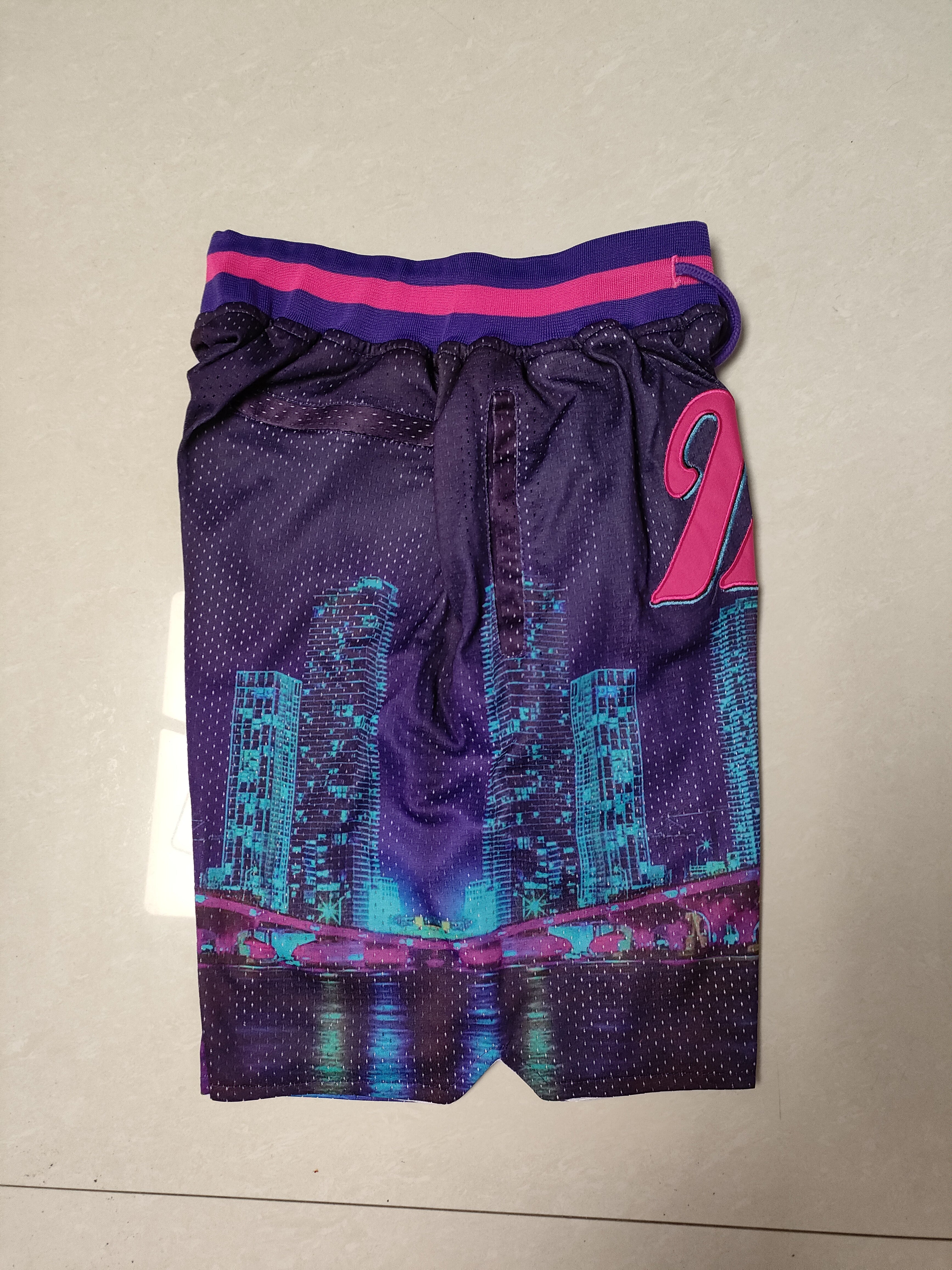 Miami Heat Heat Transfer Purple Pocket Pants