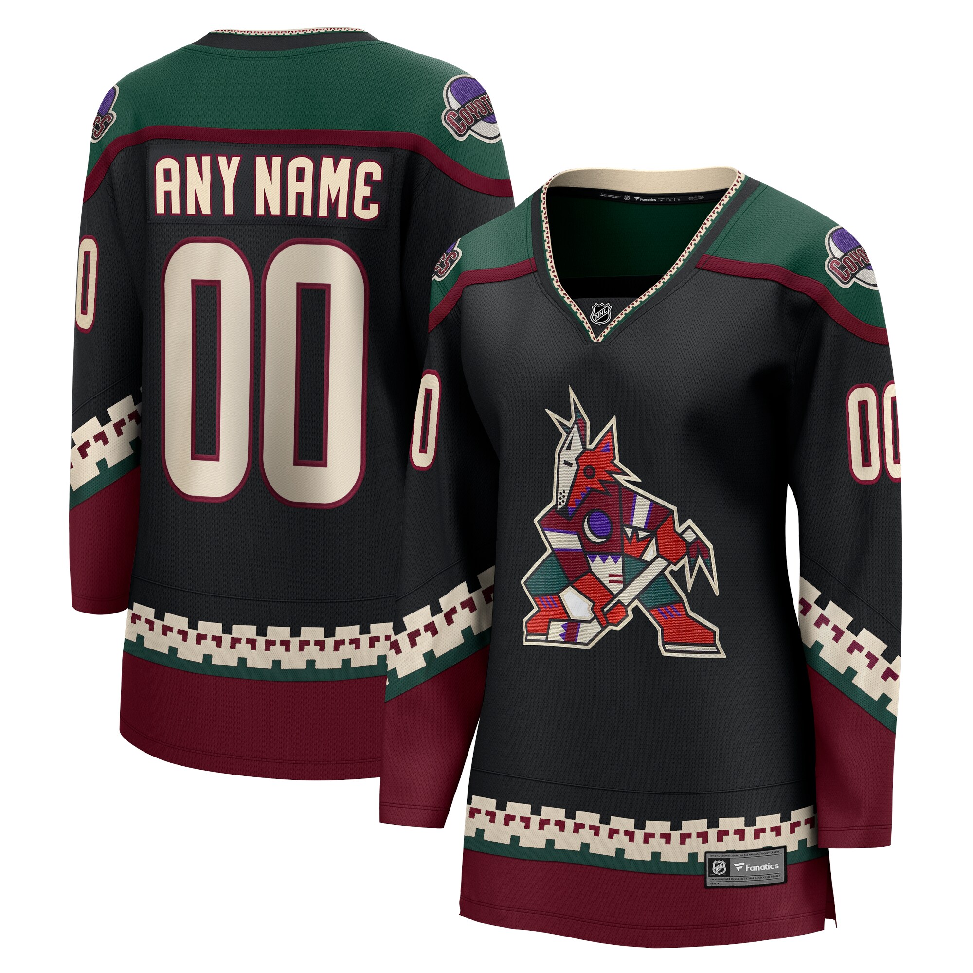 Arizona Coyotes Fanatics Women’s Home Breakaway Custom Jersey – Black