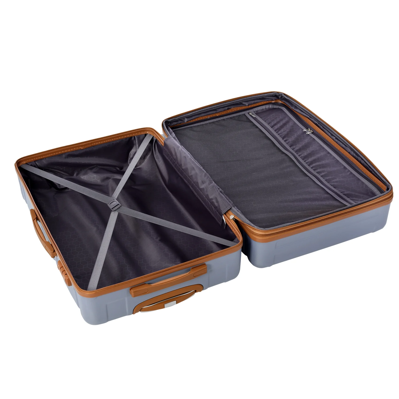 Luggage Suitcase 3 Piece Sets, New Model Expandable ABS Hardshell Luggage, Lightweight Carry-on Suitcase Sets with Spinner Wheels & TSA Lock, 20''/ 24''/ 28'', Blue Gray