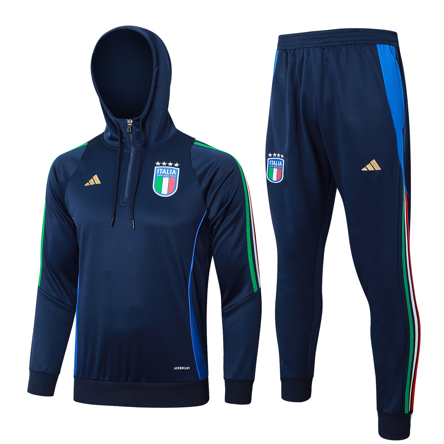 2024-25 Italy Winter Long Sleeve Thickened Training Clothing - Adult Set