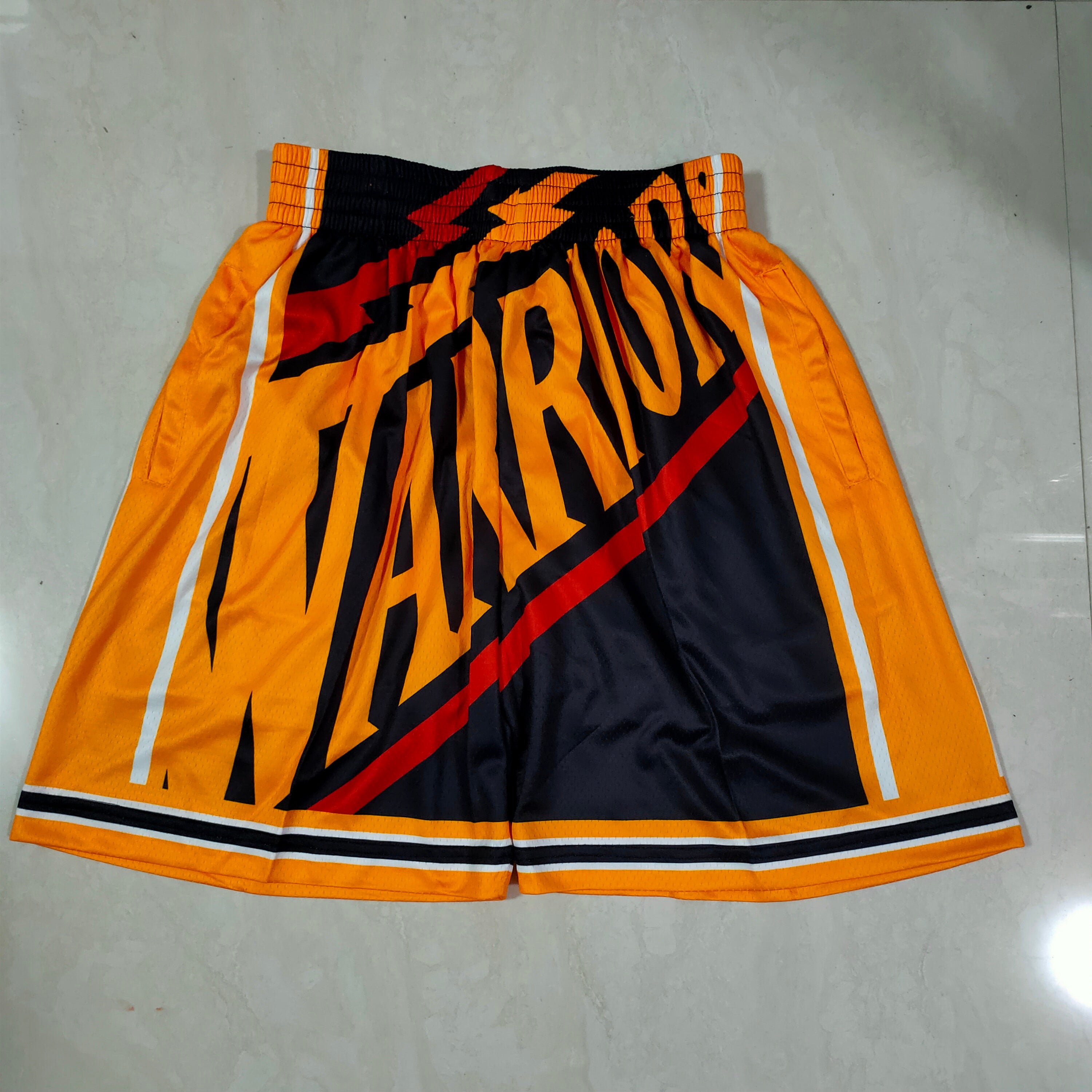 Golden State Warriors black mitchell&ness pocket pants