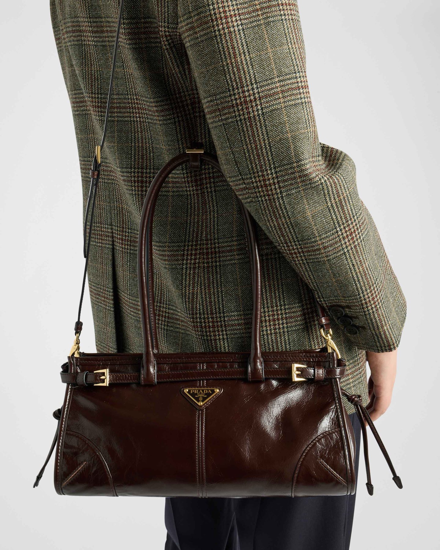 Prada Tote Bag Brown Soft-Lux Handbag Top Quality
