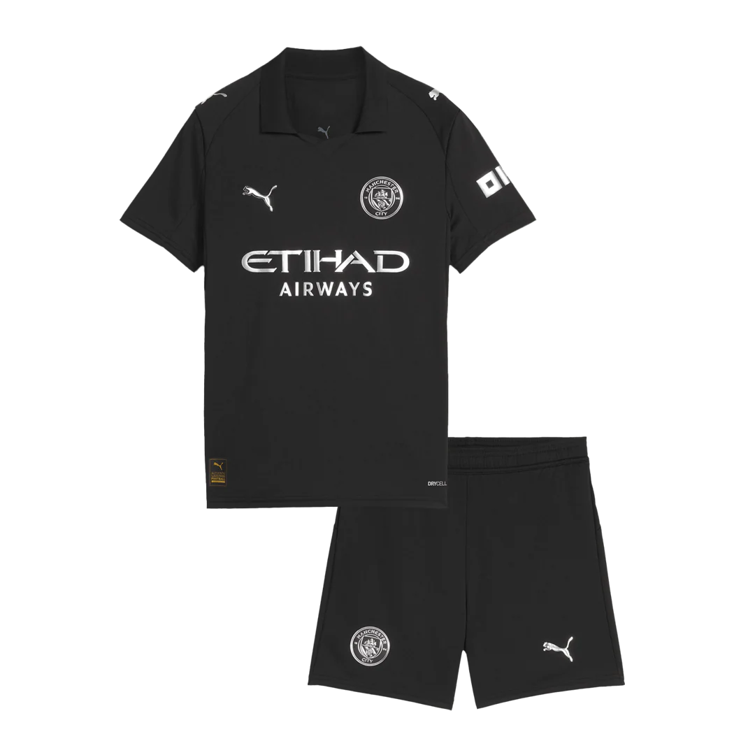 Manchester City Kid's Away Jersey Kit - Jersey+Shorts 2025/26