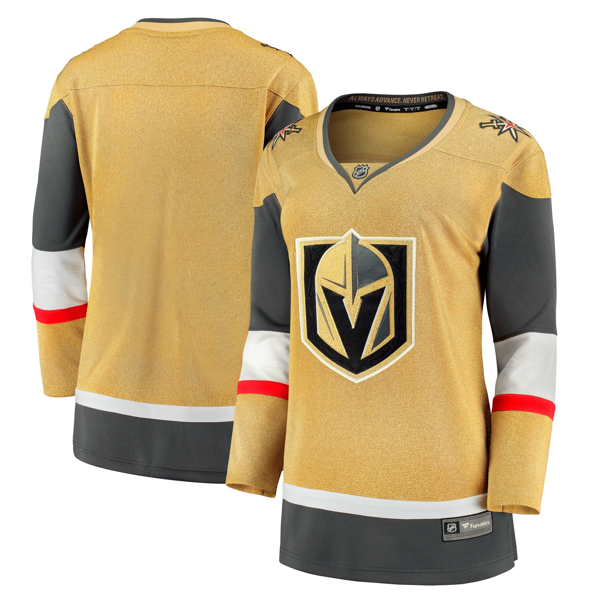 Vegas Golden Knights Fanatics Women’s Home Breakaway Jersey – Gold