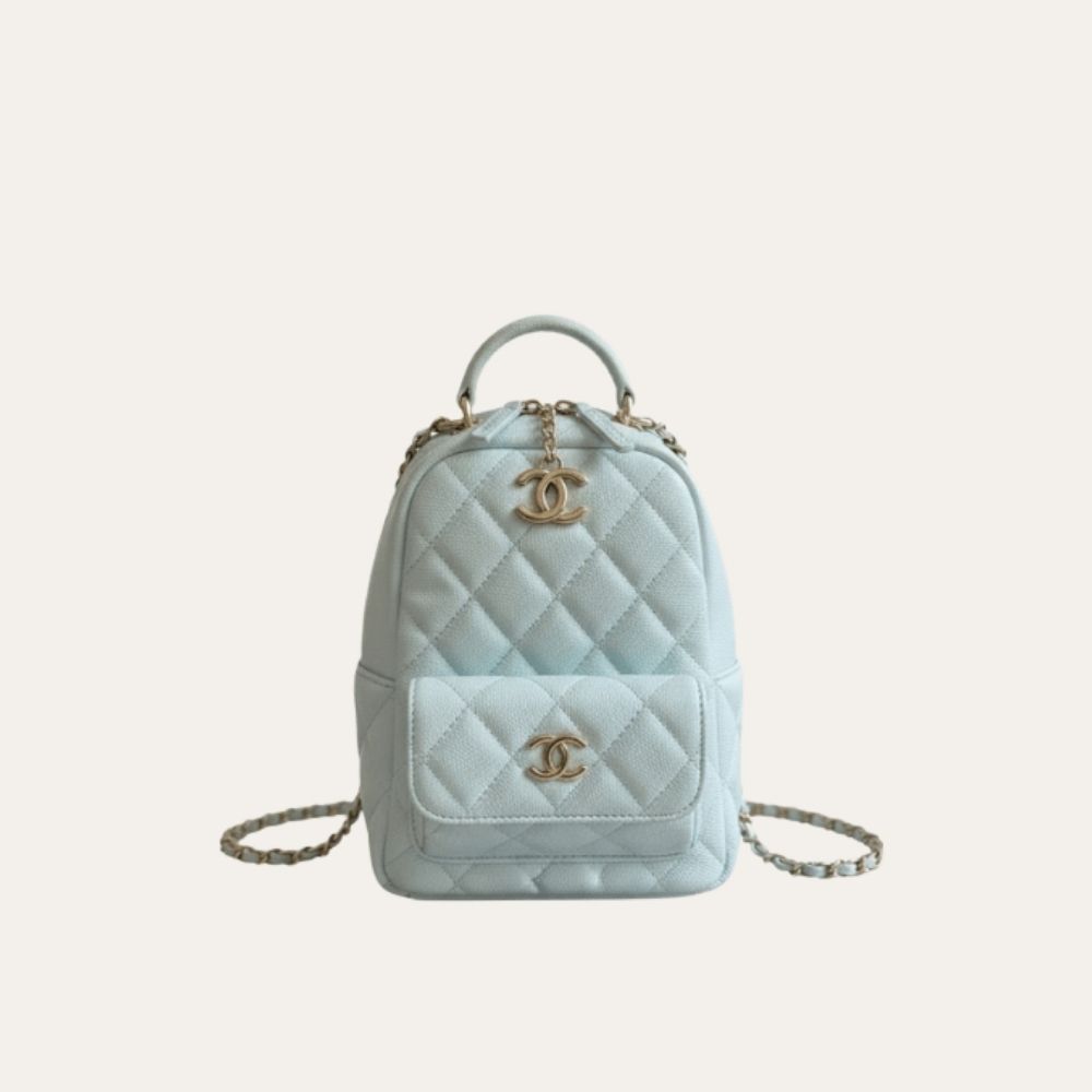 Chanel Mini Backpack Light Blue 5.1 Inches