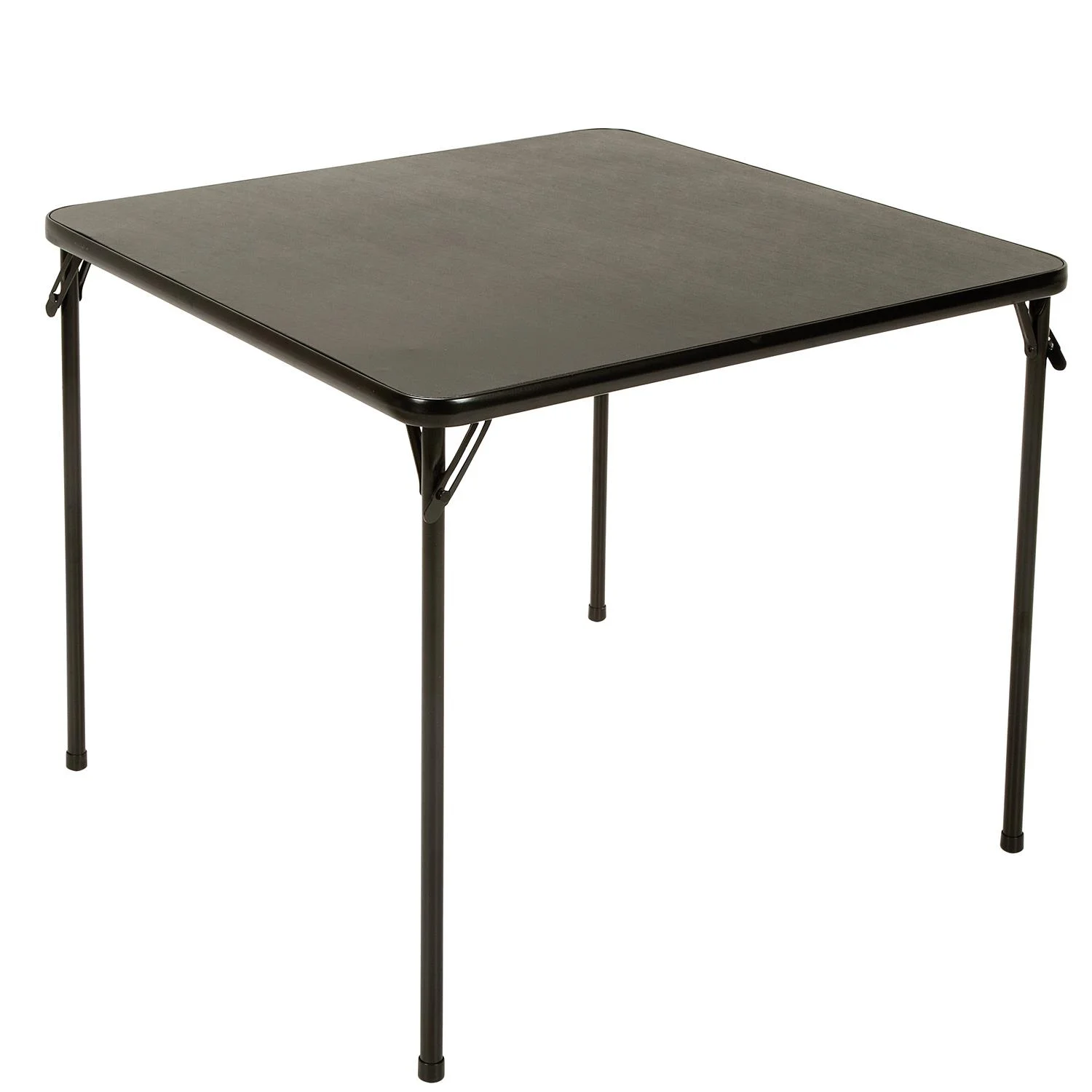 COSCO 5-Piece Folding Set with Card Table and 4 Vinyl Padded Chairs, Black
