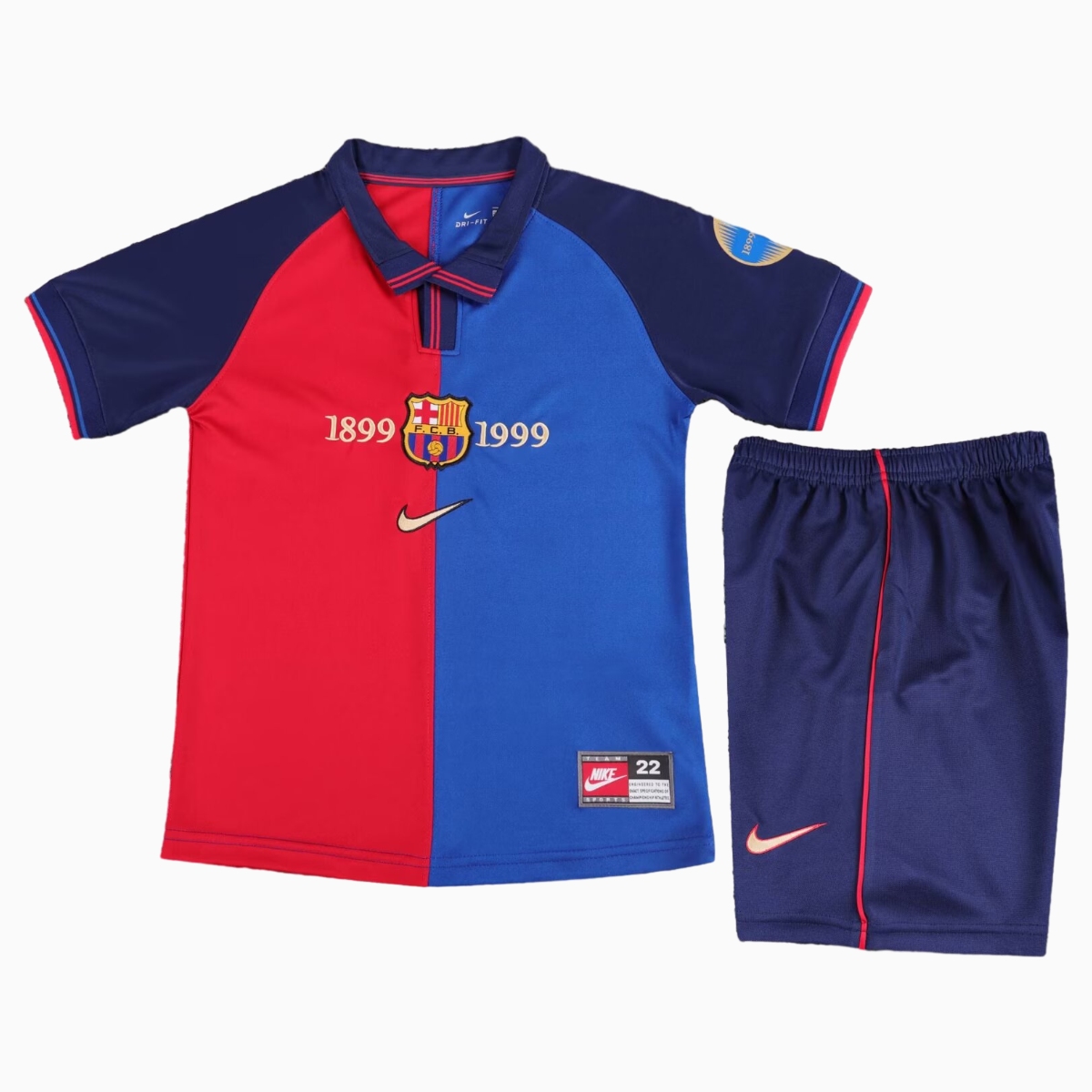 Retro Barcelona 99-00 Home 100th anniversary Kids Kit