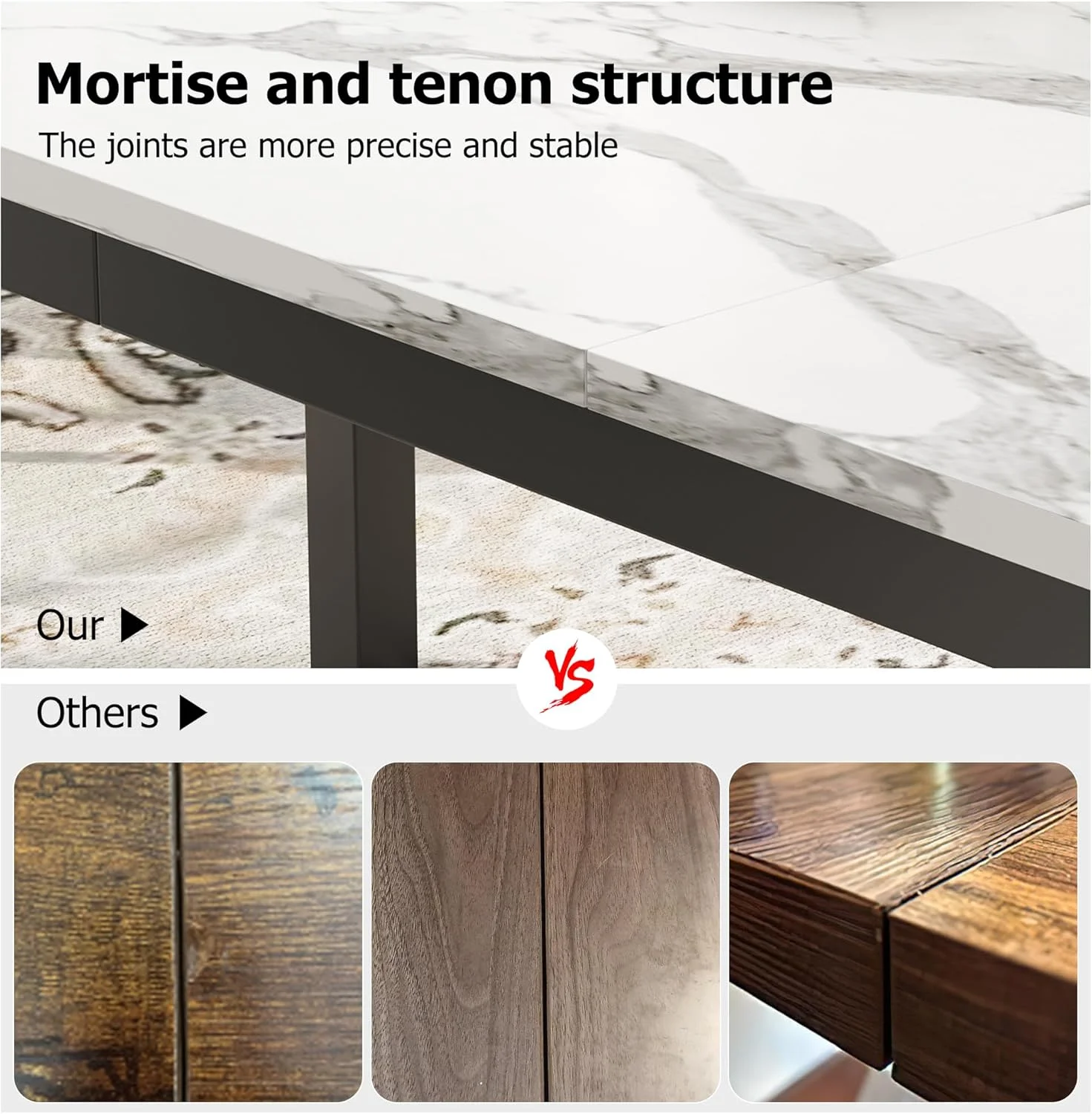 71 Inch Industrial Dining Table, Large Rectangle Kitchen Table with Metal Legs, Round Corners, Wooden Conference Tables Writing Desk for Dining Room, Living Room
