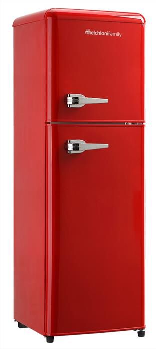 MELCHIONI FAMILY - Frigorifero 2 porte SIBERIA 85 Classe E 85lt-Rosso / Metallo