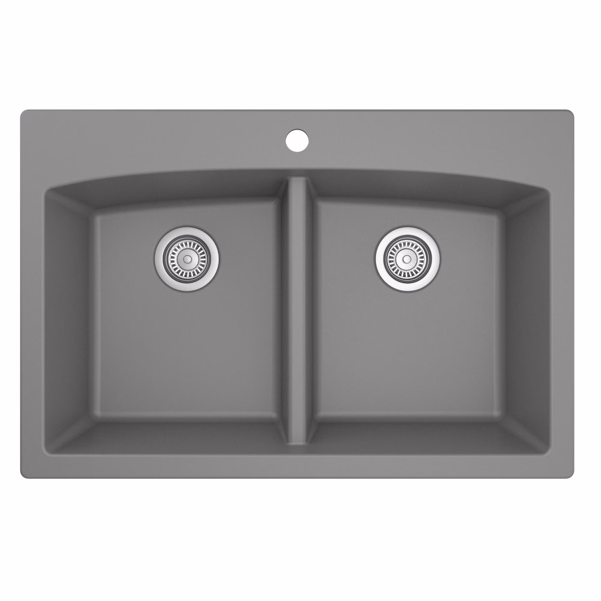Karran QT-710-BR Brown Quartz Composite Rectangular Double Bowl Sink