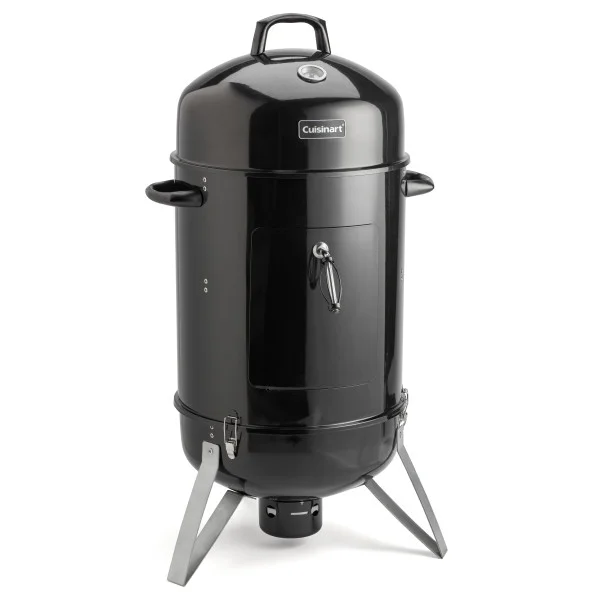 Cuisinart 18�� Vertical Charcoal Smoker, Integrated Thermometer, Water Bowl and Dual Vents Perfect for Smoked Brisket, Chrome Plated Grates Smoker Grill for BBQ, Camping, Tailgates