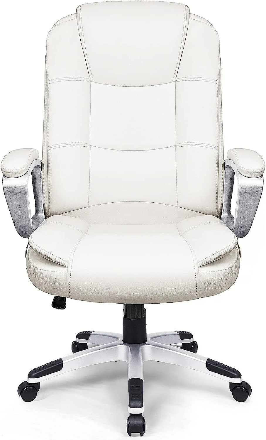 Waleaf Home Office Chair, 400LBS 8Hours Heavy Duty Design, Ergonomic High Back Cushion Lumbar Back Support, Computer Desk Chair, Big and Tall Chair, Adjustable Executive Leather Chair with Arms