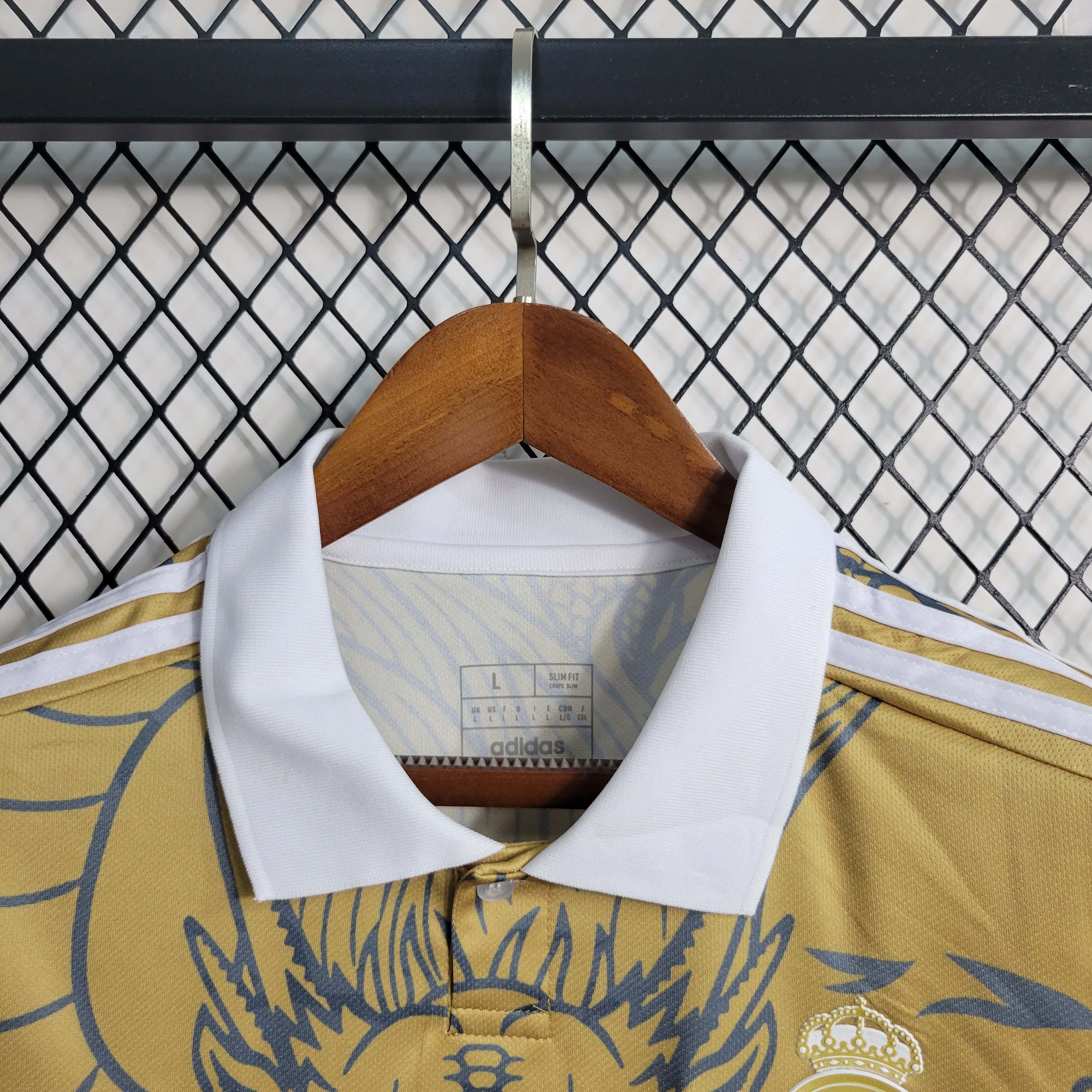 2023/2024 Real Madrid Chinese Gold Dragon Football Shirt-Fans