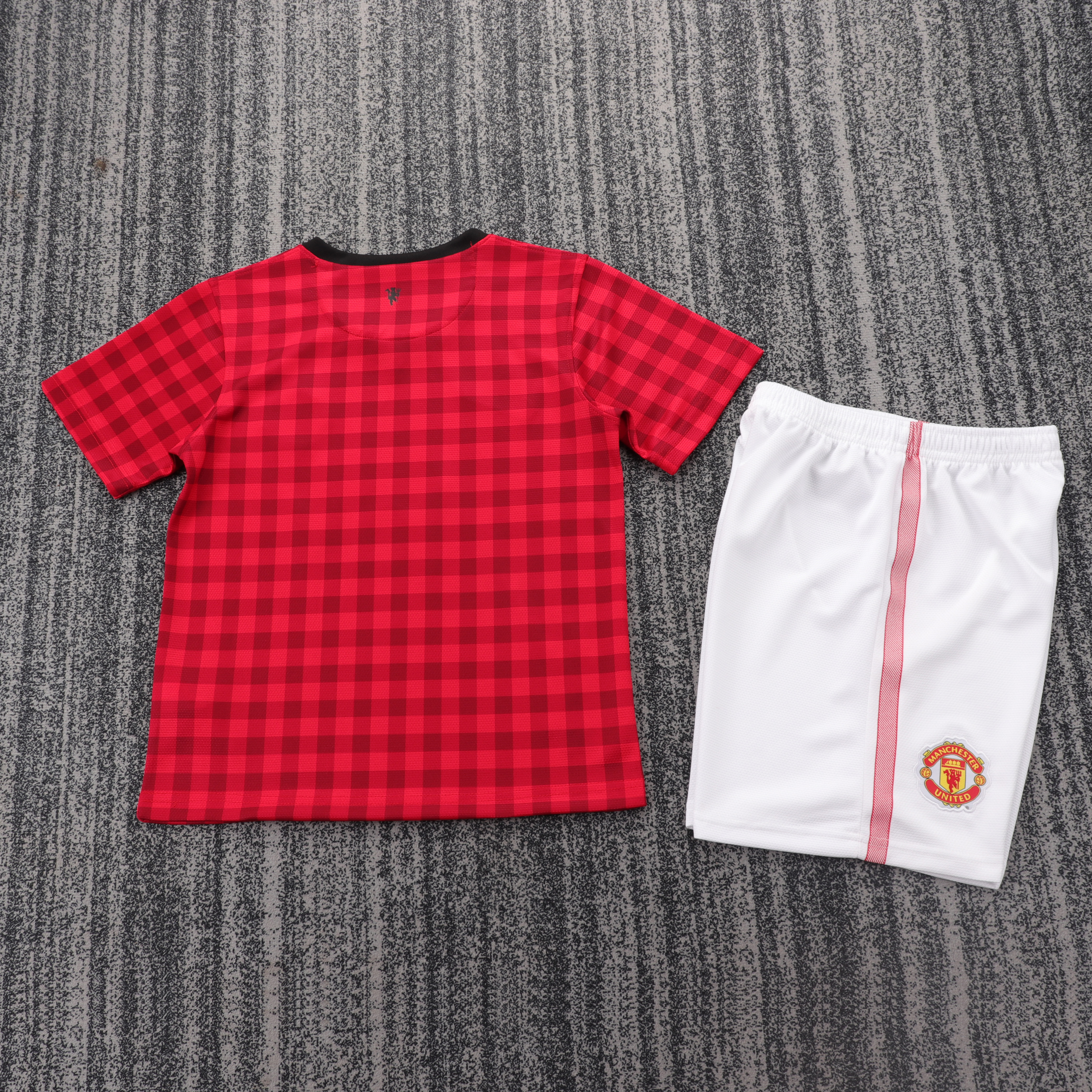 2012-13 Manchester United Home Retro Children's Jersey Set - Fans Edition