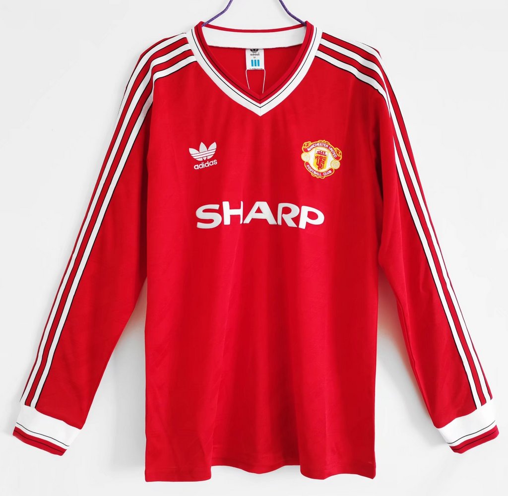 Retro Manchester United 86-88 Home Long Sleeve Jersey