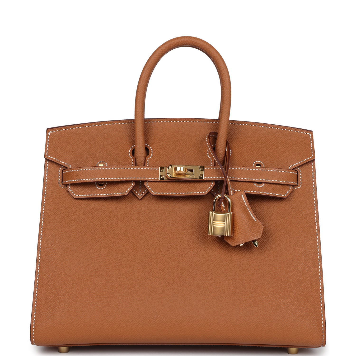 Birkin Sellier 25 Gold Epsom Gold Hardware