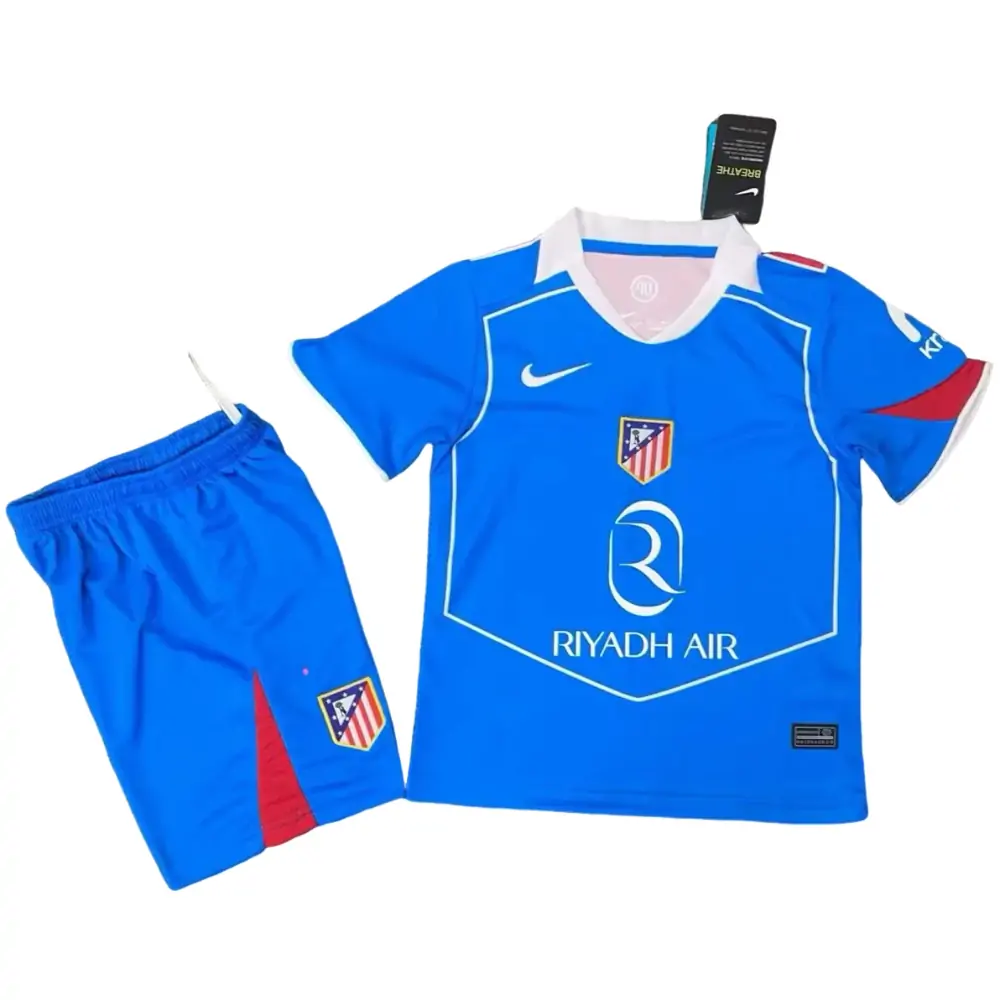 2025-26 Atletico Madrid second away jersey - Children's Suit Fans Edition