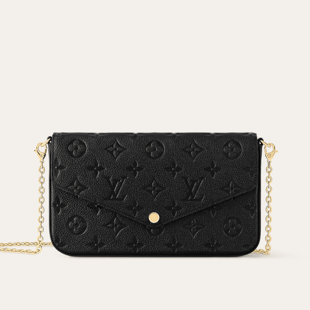 Louis Vuitton Pochette Félicie Monogram Empreinte  Black 8.3 Inches M82477