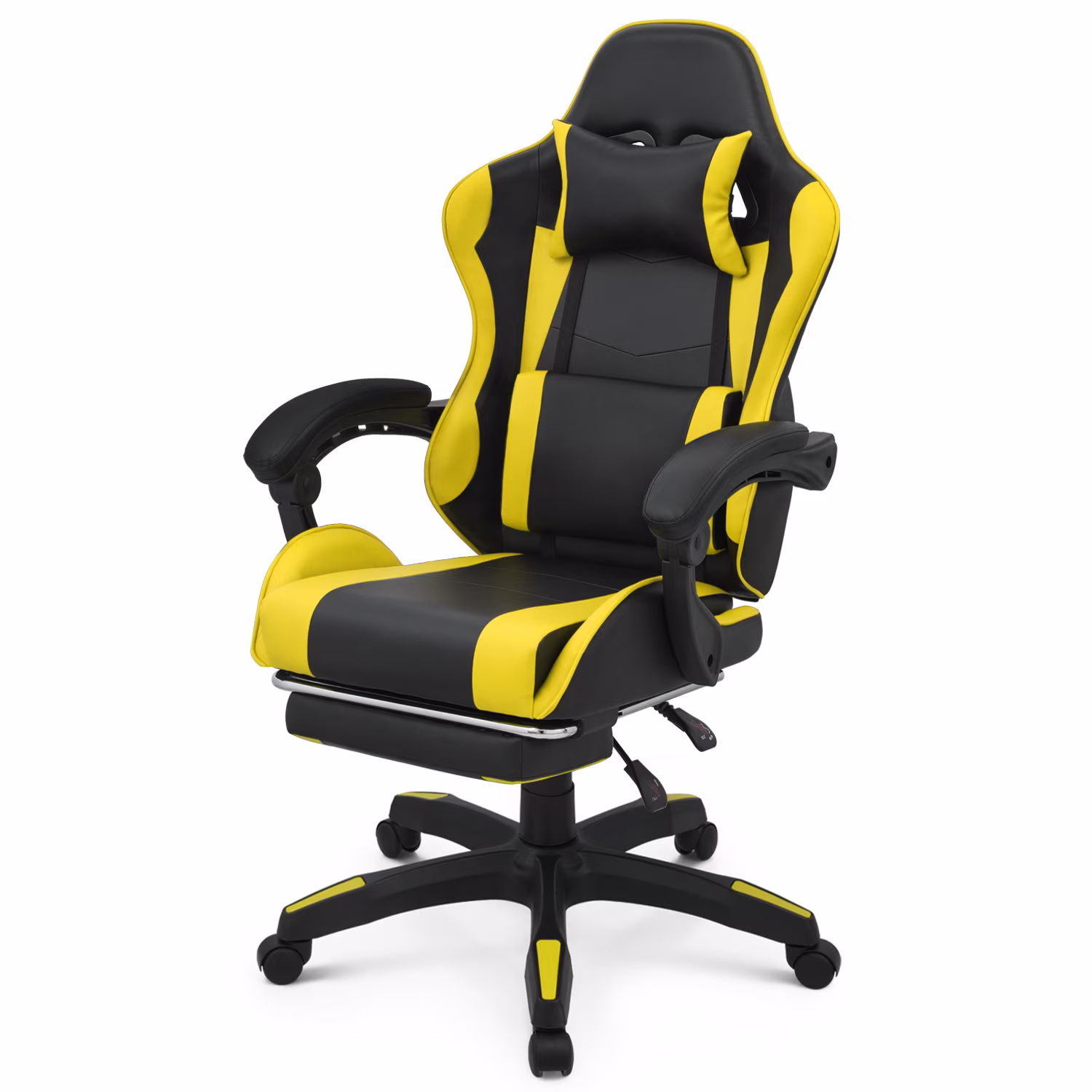 Magshion Adjustable Gaming Chair, Ergonomic PC Computer Seat with Headrest and Lumbar Support for Adults Teens Desk Chair, Black