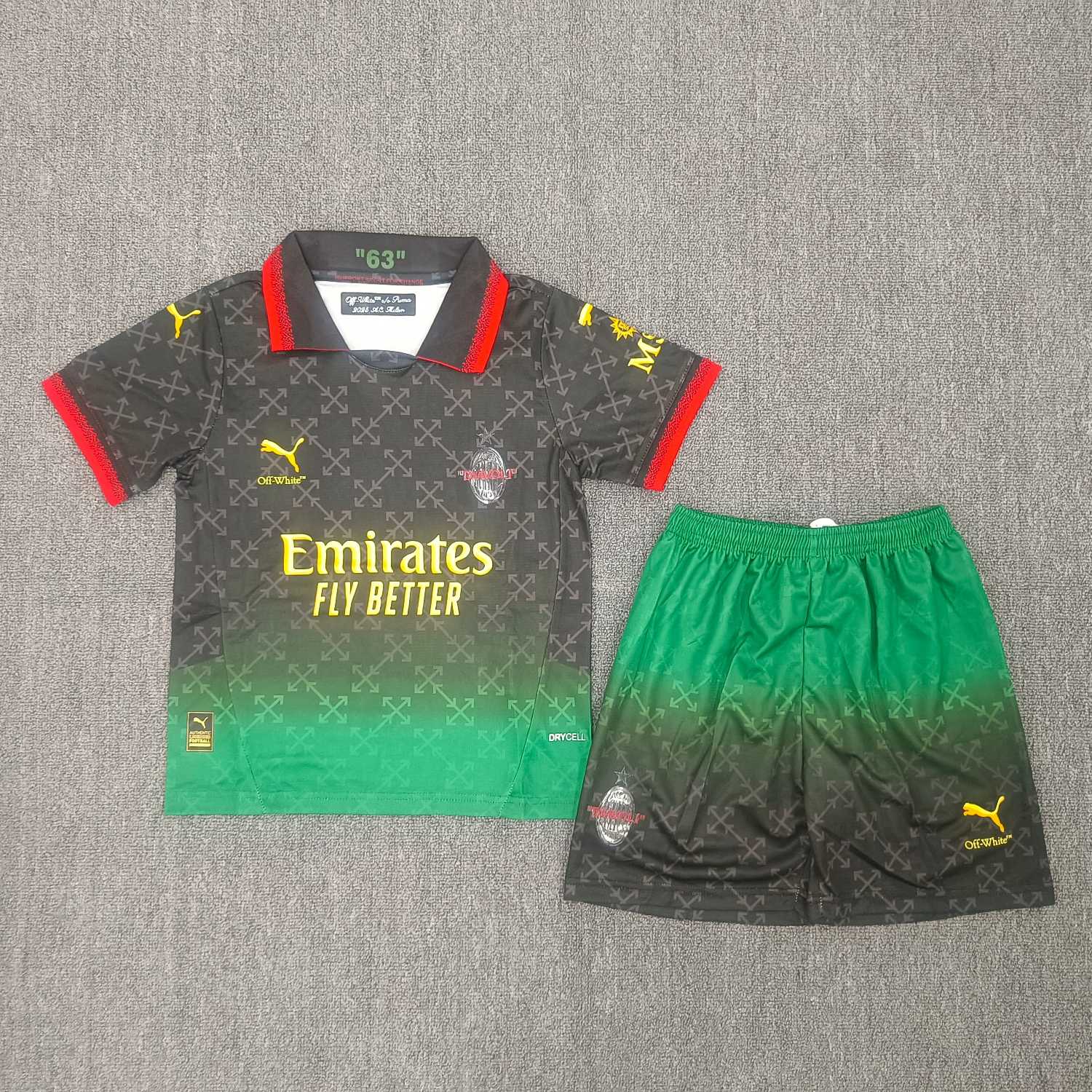 2025/2026 Kids Size AC Milan Special Edition Black  Football Shirt 1:1 Thai Quality