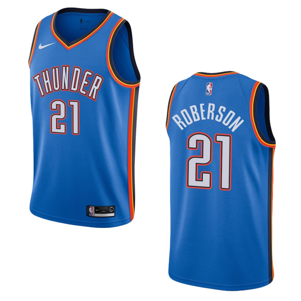 Oklahoma City Thunder #21 Andre Roberson Icon Swingman Jersey – Blue